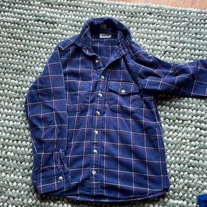 Taylor Stitch blue white and red flannel. 100% cotton, size 38.